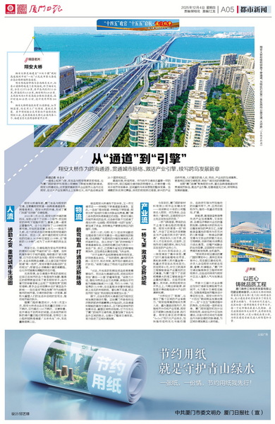 1205【集團(tuán)黨辦】廈門日報(bào)：從“通道”到“引擎”翔安大橋作為跨海通道，貫通城市脈絡(luò)、激活產(chǎn)業(yè)引擎，續(xù)寫跨島發(fā)展新章_調(diào)整大小.jpg